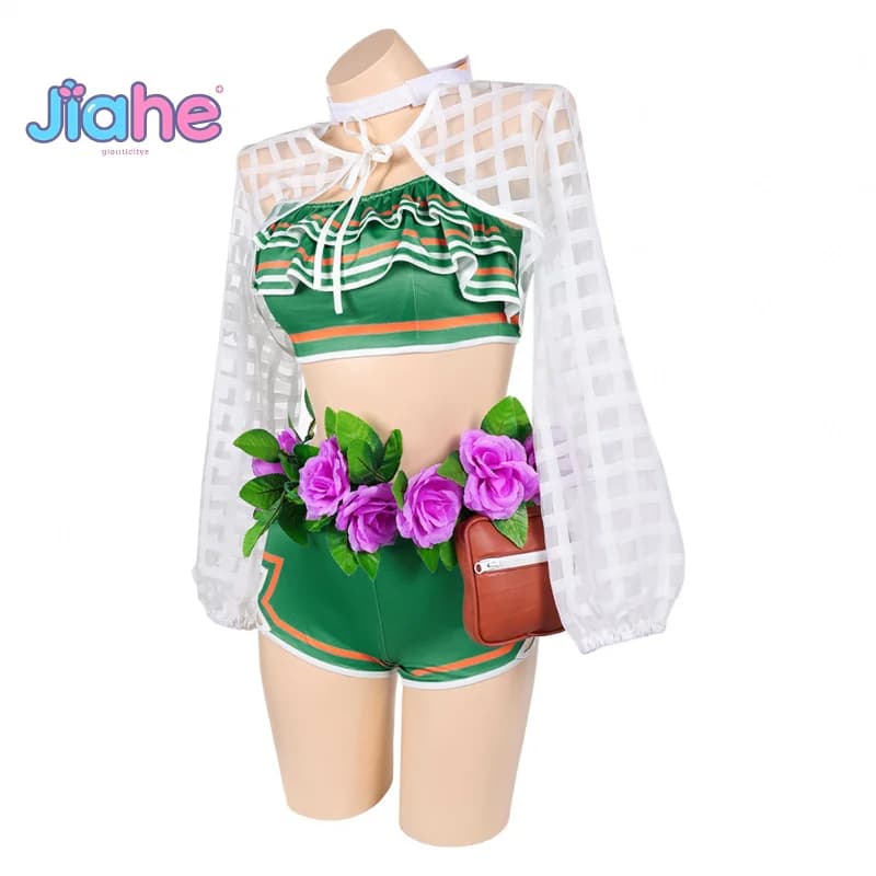 Scoiattolo Ragazza Rivali Doreen Verde Cosplay Costume da bagno Travestimento per le donne Ragazze Bikini Set Abiti Vestito di Carnevale di Halloween