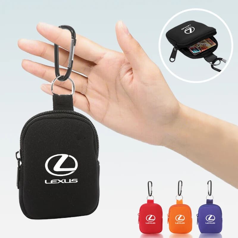 Per Lexus GS IS LS500h ES260 ES300h RX350h NX260: Nuova Mini Borsa Portatile da Cintura con Portachiavi e Tasca con Cerniera, Organizer per Auto
