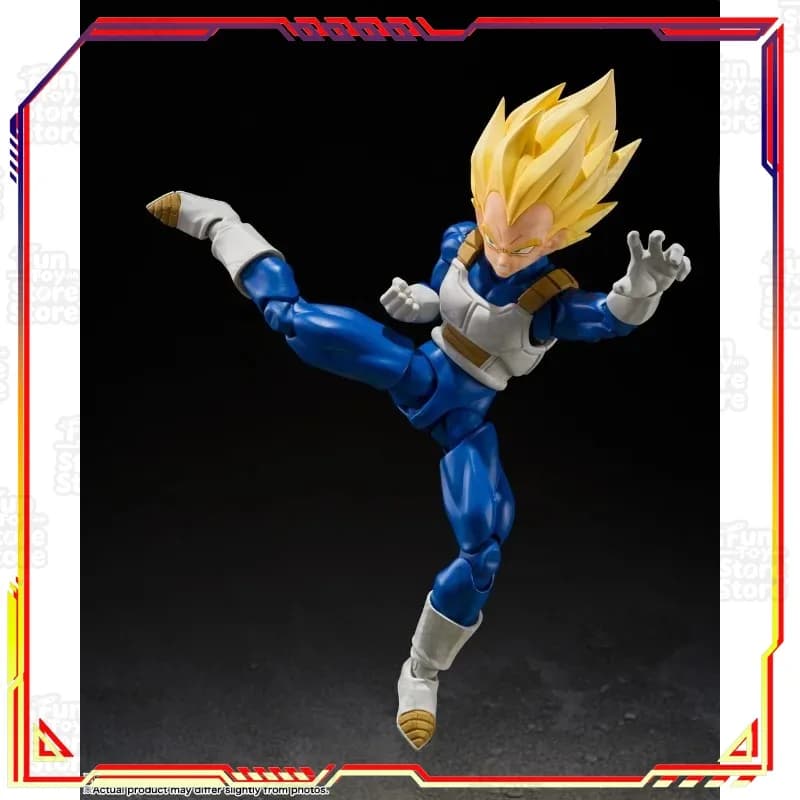 Bandai S.H.Figuarts Dragon Ball Z Super Saiyan Vegeta Dangerous Pride Action Figure Giocattolo da Collezione Ufficiale con Licenza