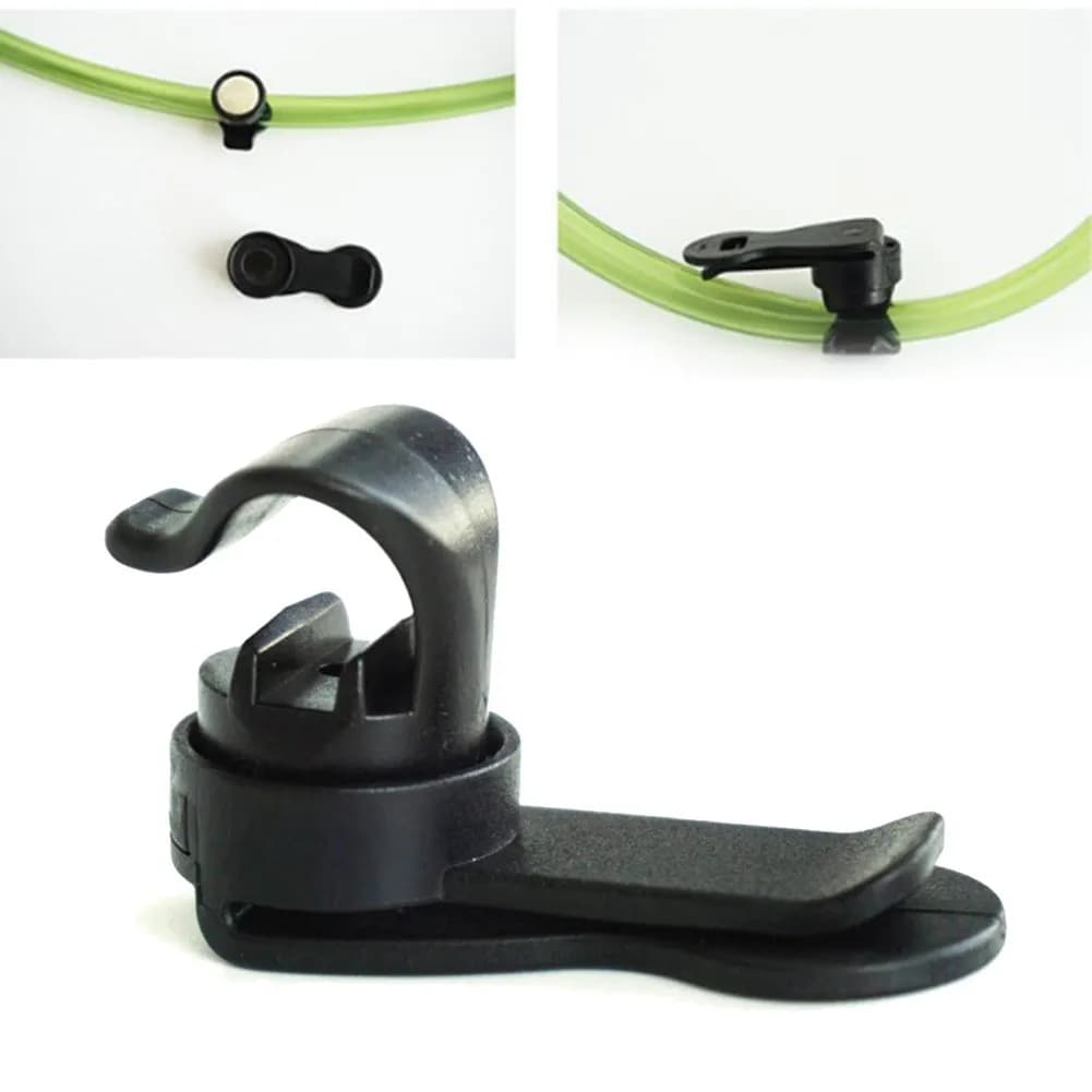 Gancio per zaino da escursionismo all'aperto Tubo magnetico per bere Clip per vescica d'acqua Clip per tubo potabile girevole Clip per borsa per acqua potabile