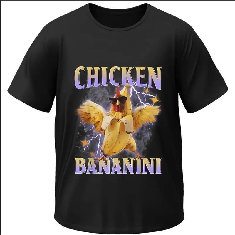 Maglietta Meme Pollo Banana Brainrot italiano AI Memes 2