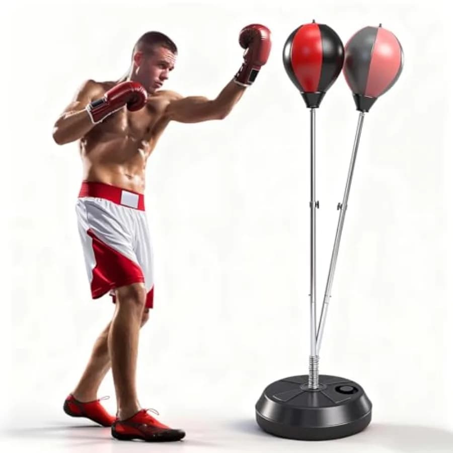 Sacco da Boxe con Supporto, Sacco da Boxe per Adulti - Altezza Regolabile - Sacco Veloce per Allenamento, Attrezzatura da Boxe, Antistress