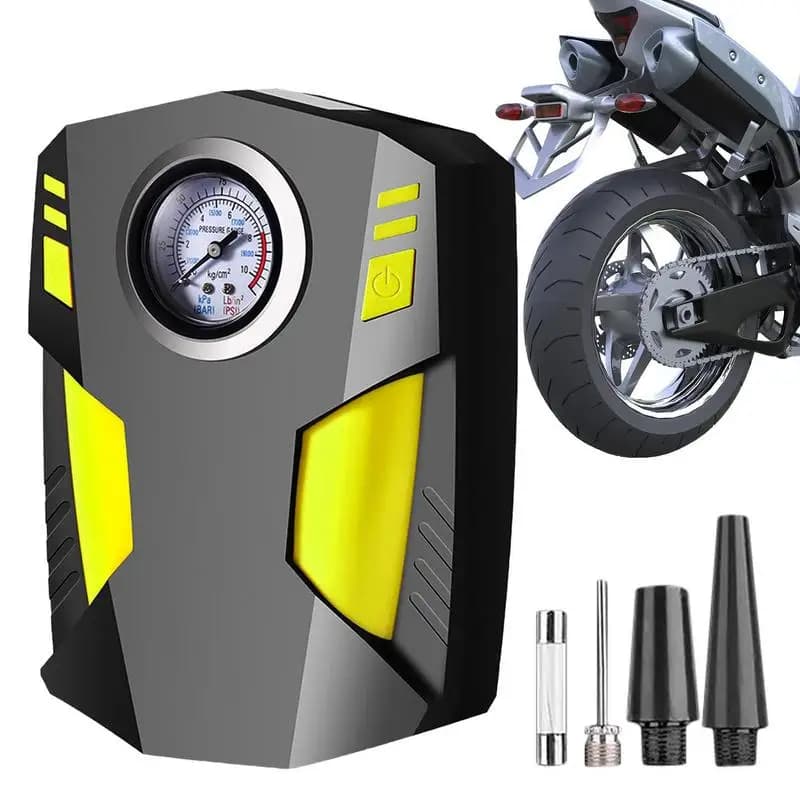 Compressore d'aria digitale portatile 12V DC con display elettronico per auto, SUV, ATV, biciclette e motociclette