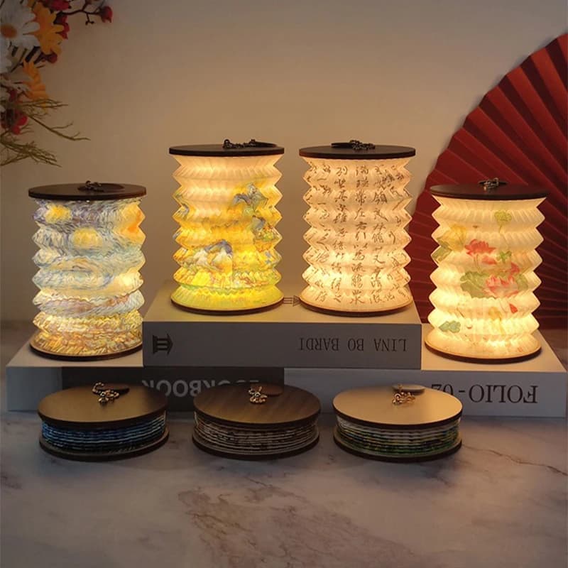 Lampada da tavolo pieghevole Touch Dimmerabile LED Lanterna portatile Luce USB ricaricabile Tenda Lettura Camera da letto Lanterna da comodino Luce notturna