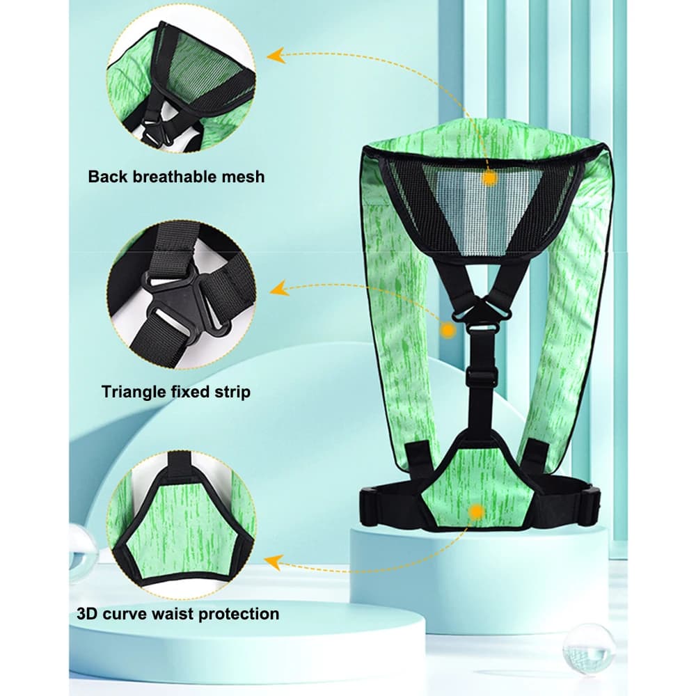 Giubbotto di salvataggio gonfiabile automatico professionale Tasca giubbotto di salvataggio manuale per adulti 150N 100N Sport acquatici Pesca Rafting Accessori per la nautica