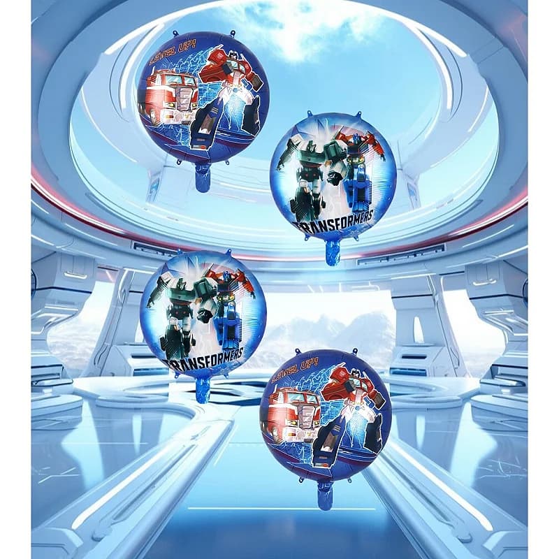 4 pezzi Transformers Palloncino Festa di compleanno per ragazzo Optimus Prime Giocattolo per bambini Regalo per feste Set di palloncini in foglio di alluminio Baby Shower