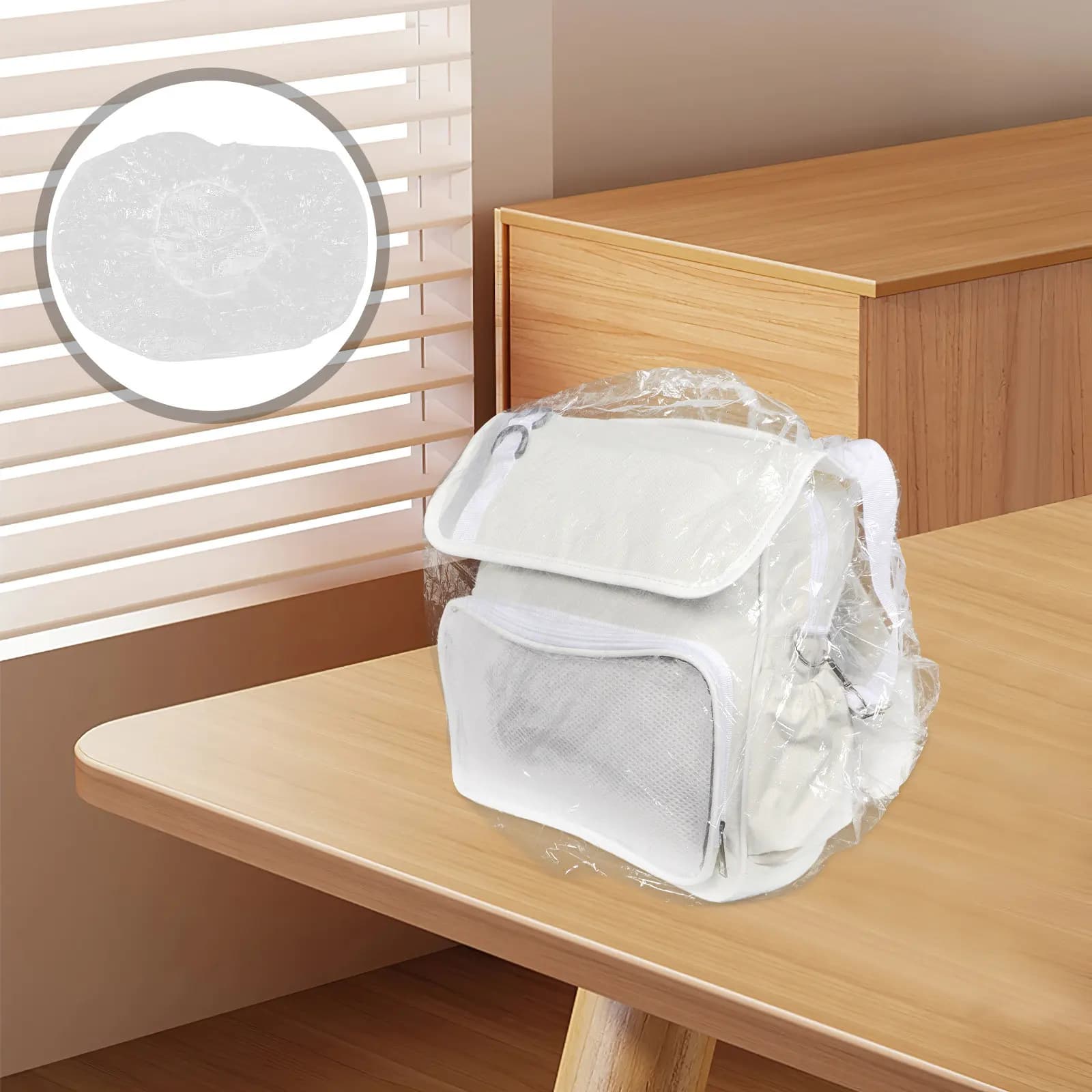 Copertura antipioggia per zaino per bambini, 10 pezzi, impermeabile, trasparente, leggera, in plastica monouso, ideale per l'uso quotidiano a scuola