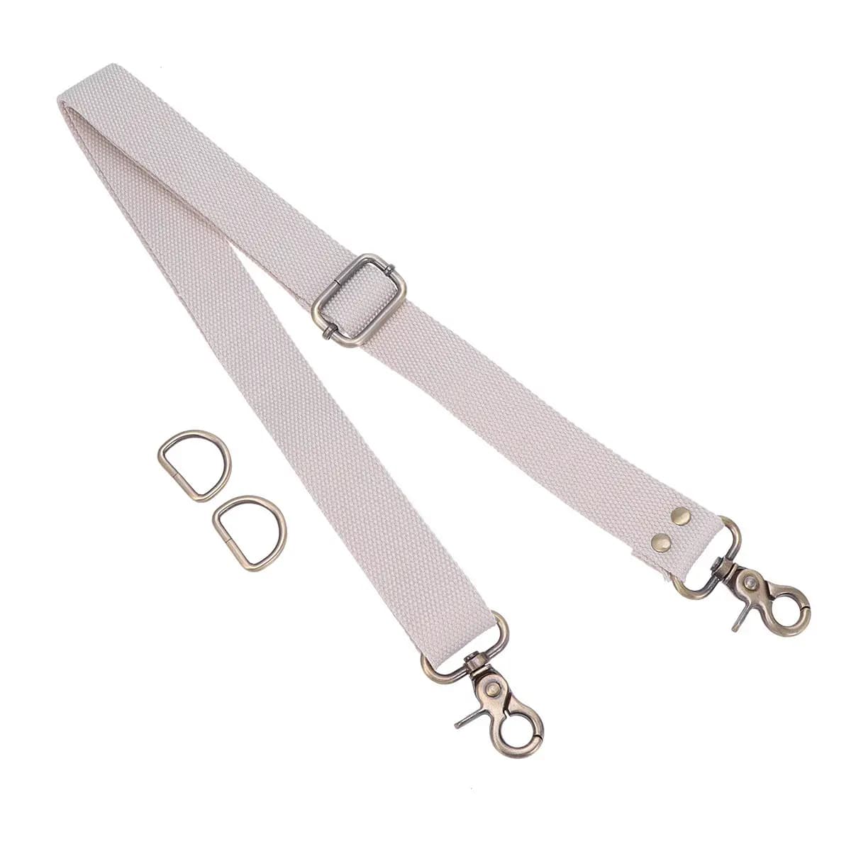 Adjustable shoulder strap for Canvas, Spare Parts for Shoulder Bag, Comfortable and Fashion with Metal Clip, Beige