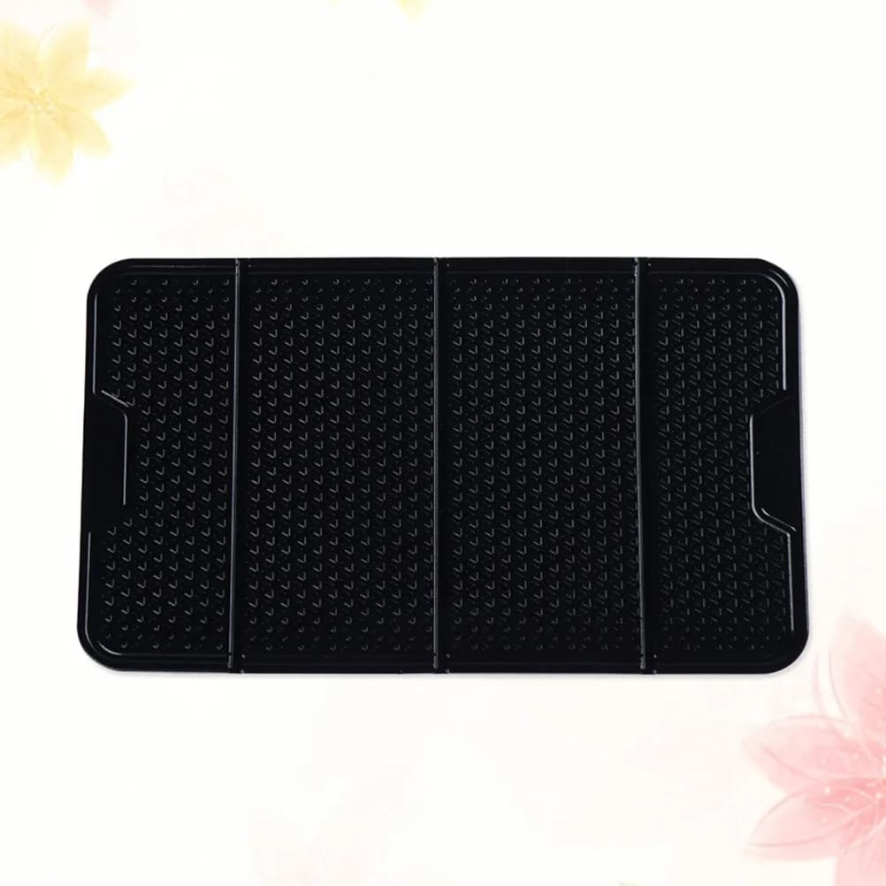 Tappetino Antiscivolo per Cruscotto in Silicone, Supporto per Telefono, Chiavi, Occhiali, Portafoglio, Organizzatore per Cruscotto Resistente alle Alte Temperature, Nero
