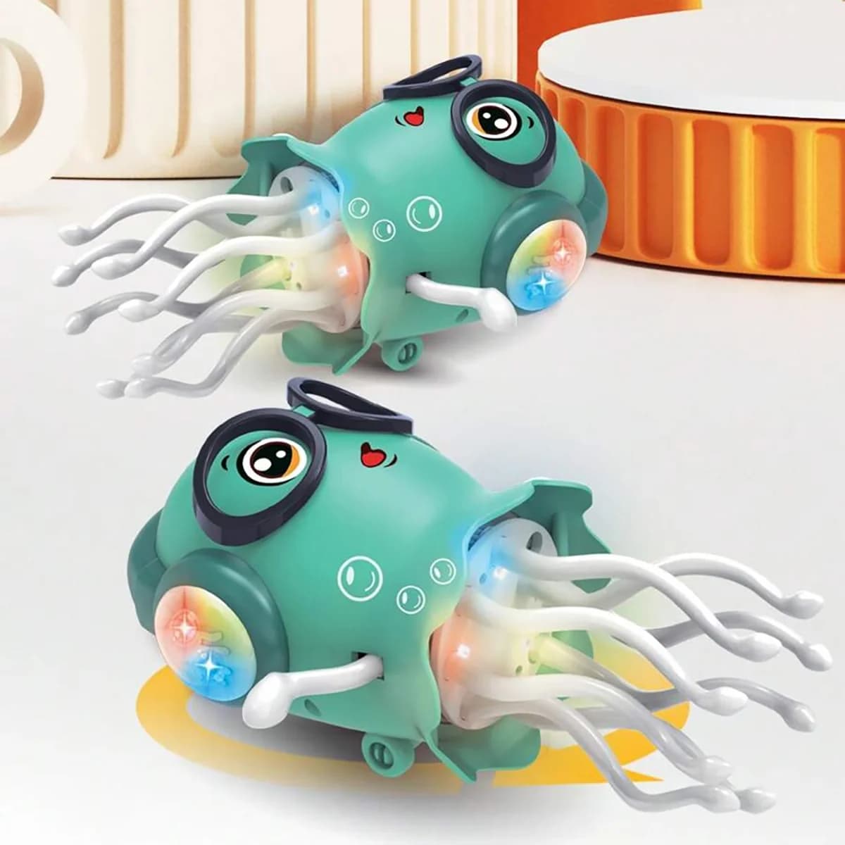 Interactive dancing octopus play, intelligent automatic dance with LED lights, crawling robot to avoid obstacles, fantastic Christmas birthday