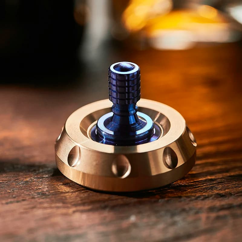Trottola in metallo Giroscopio Gioco Fidget Spinner Giocattolo di decompressione Giroscopio meccanico intrecciato a mano Giocattoli da ufficio desktop