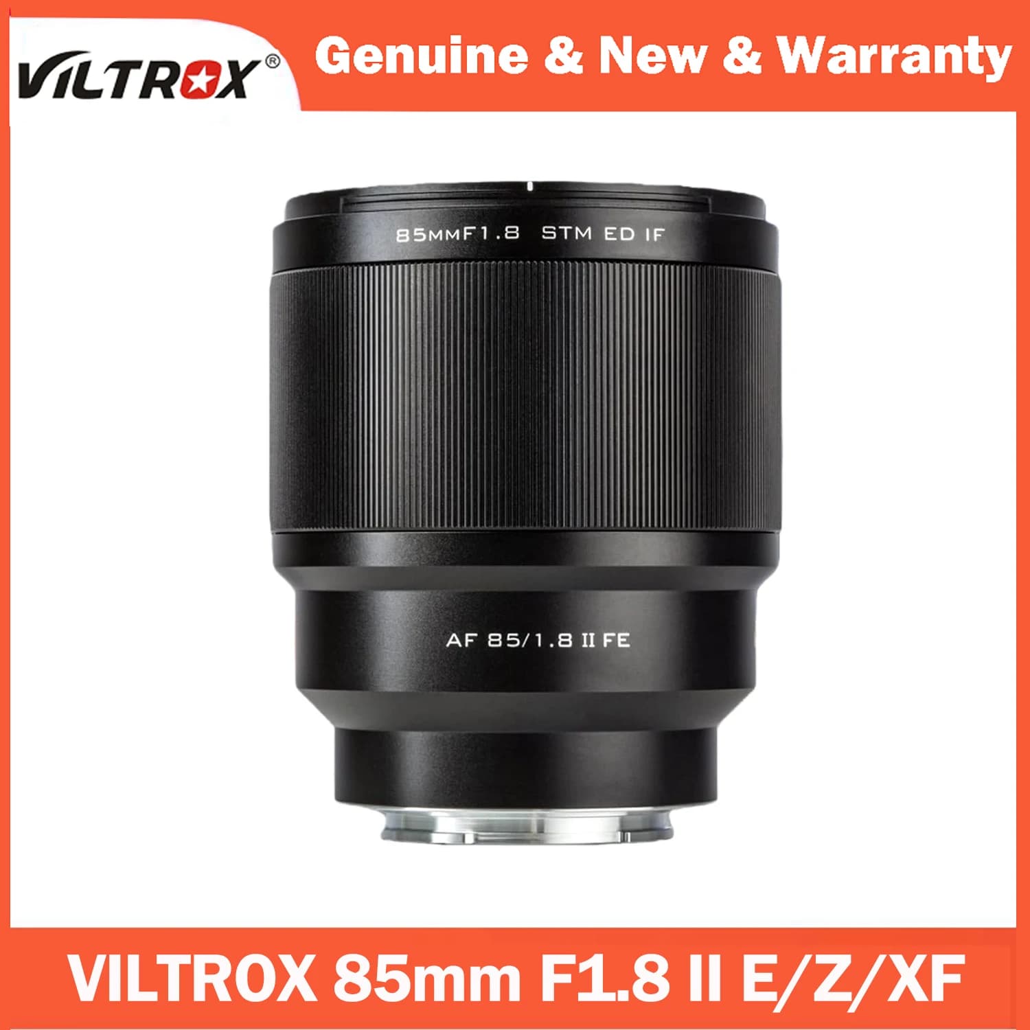 VILTROX 85mm F1.8 II STM Full Frame Auto focus Portrait Lens AF Large Aperture for Nikon Z Fuji X Sony E Canon RF mount Camera