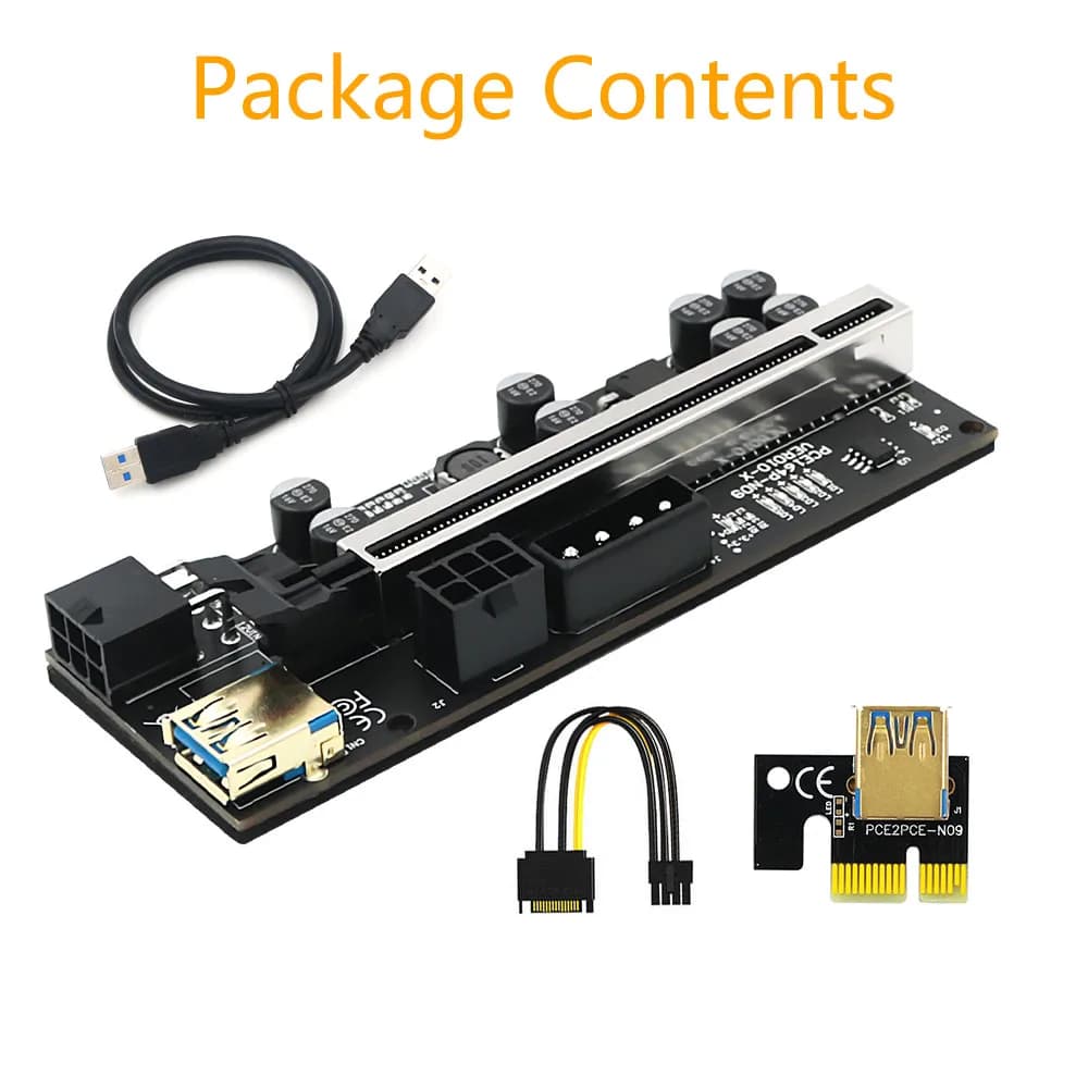 PCIE Riser 010 010X VER010X 010S Plus Cavo USB 3.0 Cabo Riser GPU PCI Express X16 Riser per scheda video per Bitcoin Miner Mining