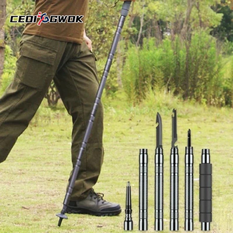 CEOI GWOK Lightweight and Compact Trekking Sticks with Rapid Blocking System and Ergonomic Handle, Hiking and Climbing Perfections