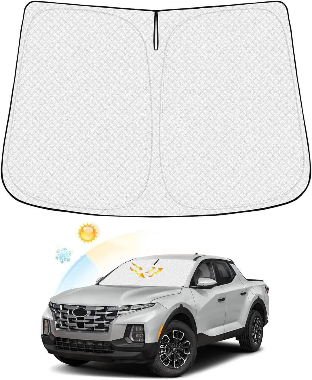 Parasole per Parabrezza Hyundai Santa Cruz 2022-2026, Copertura Anteriore a 6 Strati che Blocca i Raggi UV e Mantiene il Veicolo Fresco