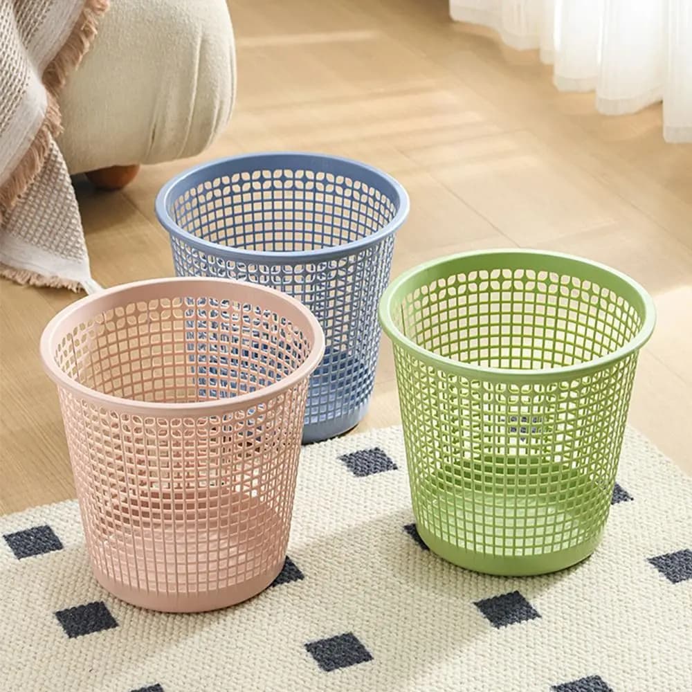 Fashion Plastics Trash Can Household Toilet Waste Bin Keep Hands Clean Trash Basket for Home&Kitchen