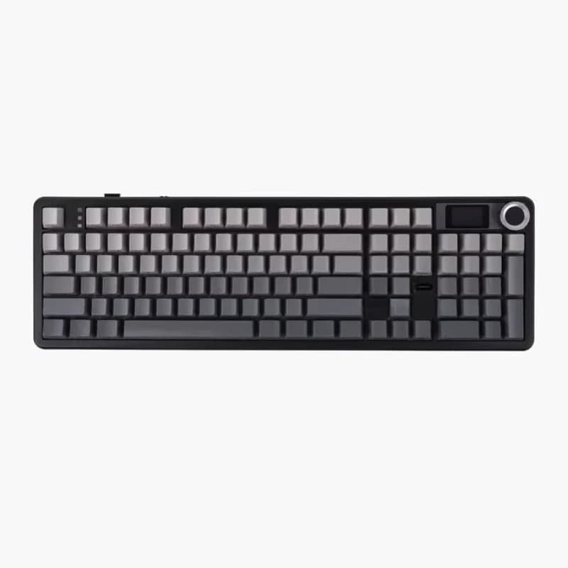 Tastiera da gioco wireless full-size montata su guarnizione Tastiera meccanica a 108 tasti con schermo e manopole