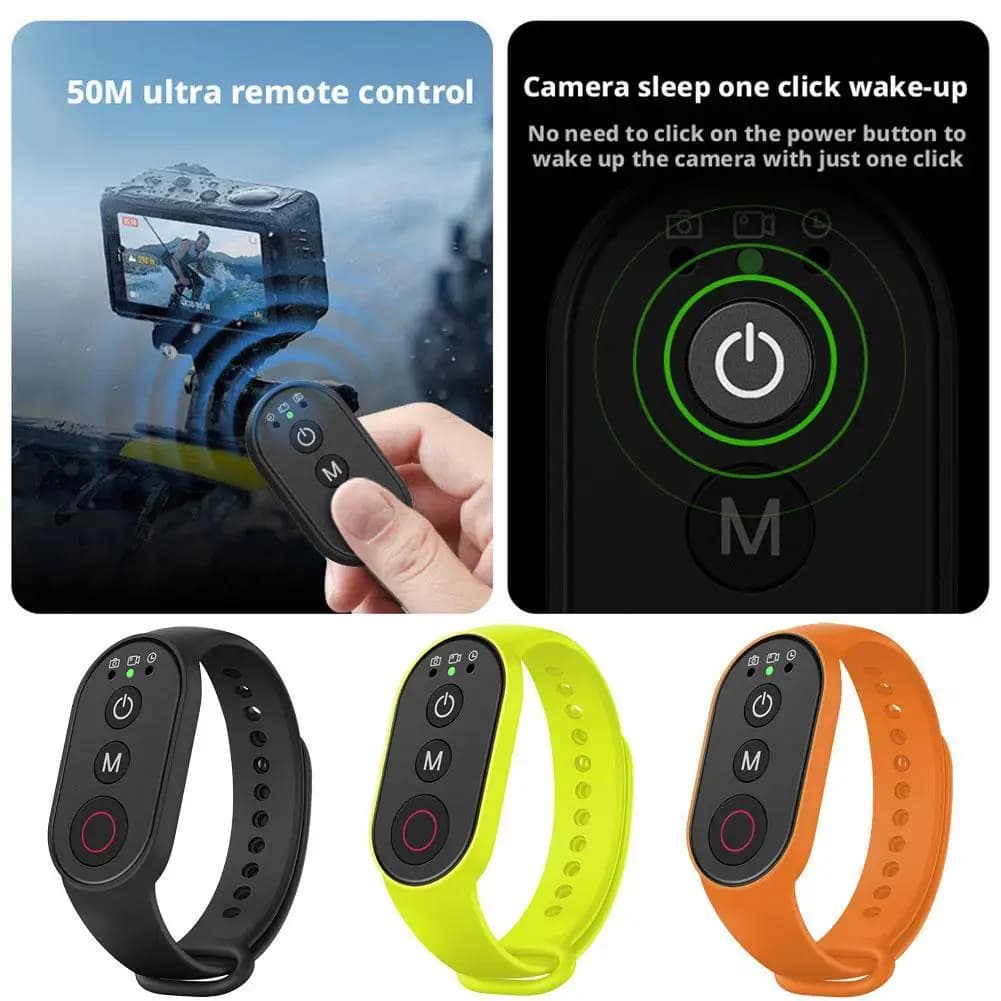 Bluetooth 50M remote control for DJI Action/Insta360/GoPro camera, Pulse Wireless Adapter for Smartphone, Ideal for Cycling and Vlog