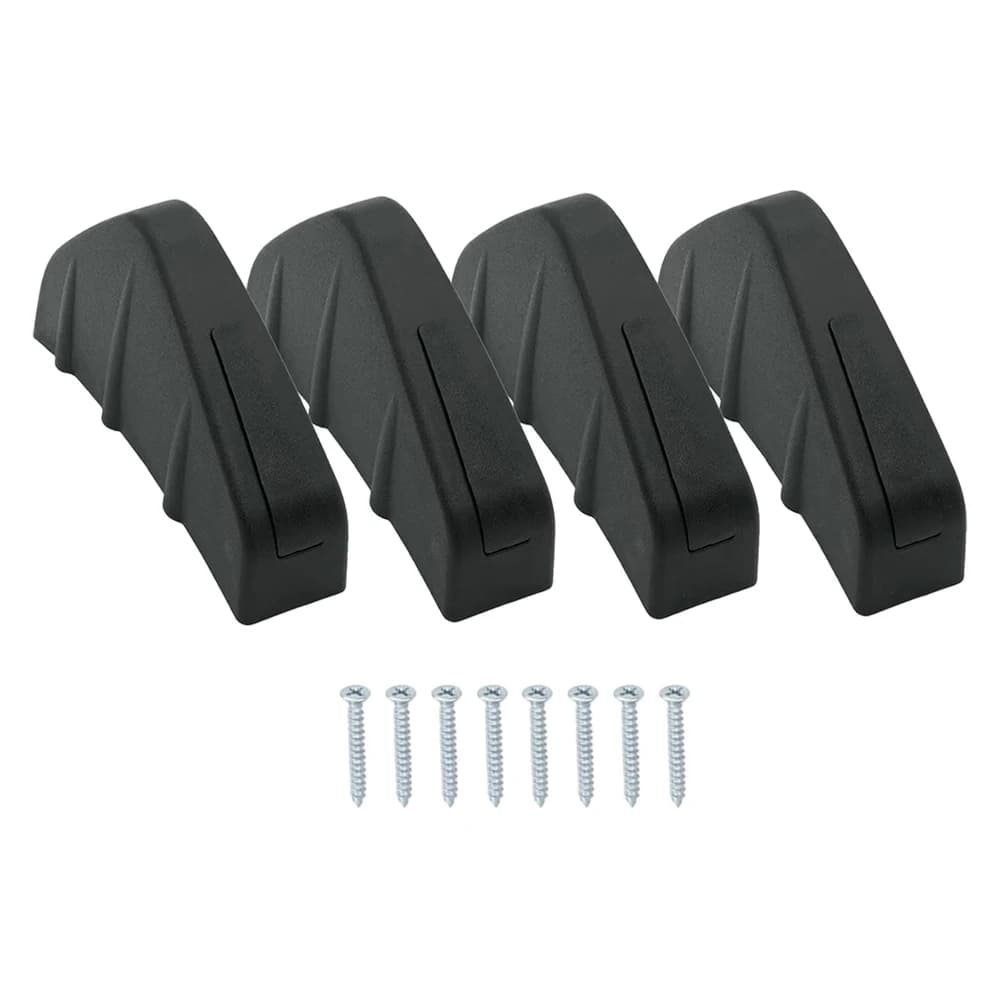 4x Black ABS Rear Bumper Guard Strip Lip Diffuser for Shark Fin Splitter Accessories Fits All Vehicle Types Easily