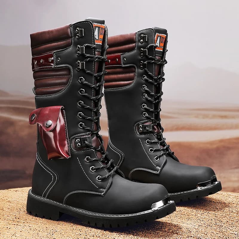 Stivali da moto alti da uomo, moda primavera estate, resistenti agli urti, antiscivolo, con suola morbida, casual, per cross-country
