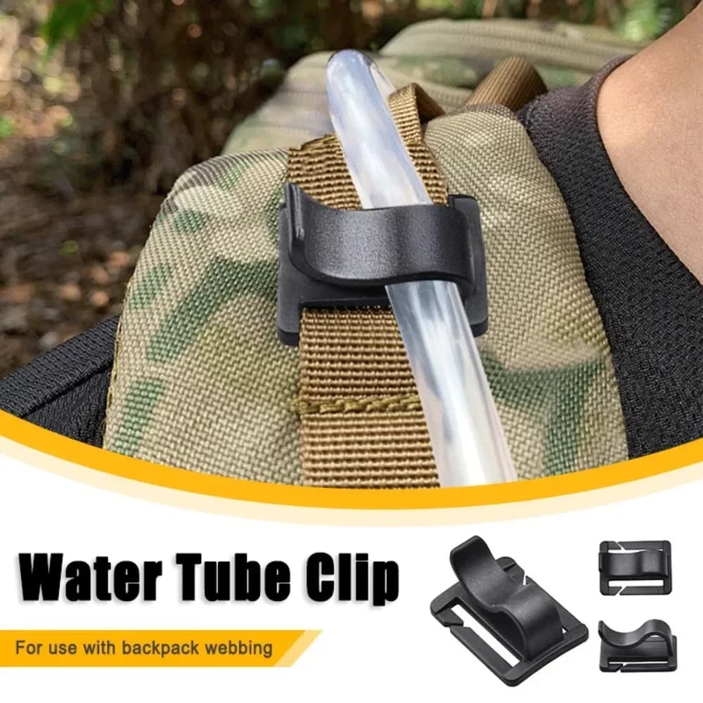 2/4pcs Rotatable Hydration Bladder Drinking Tube Trap Hose Webbing Clip Pack Tube Webbing Clip Holder Hydration Backpack