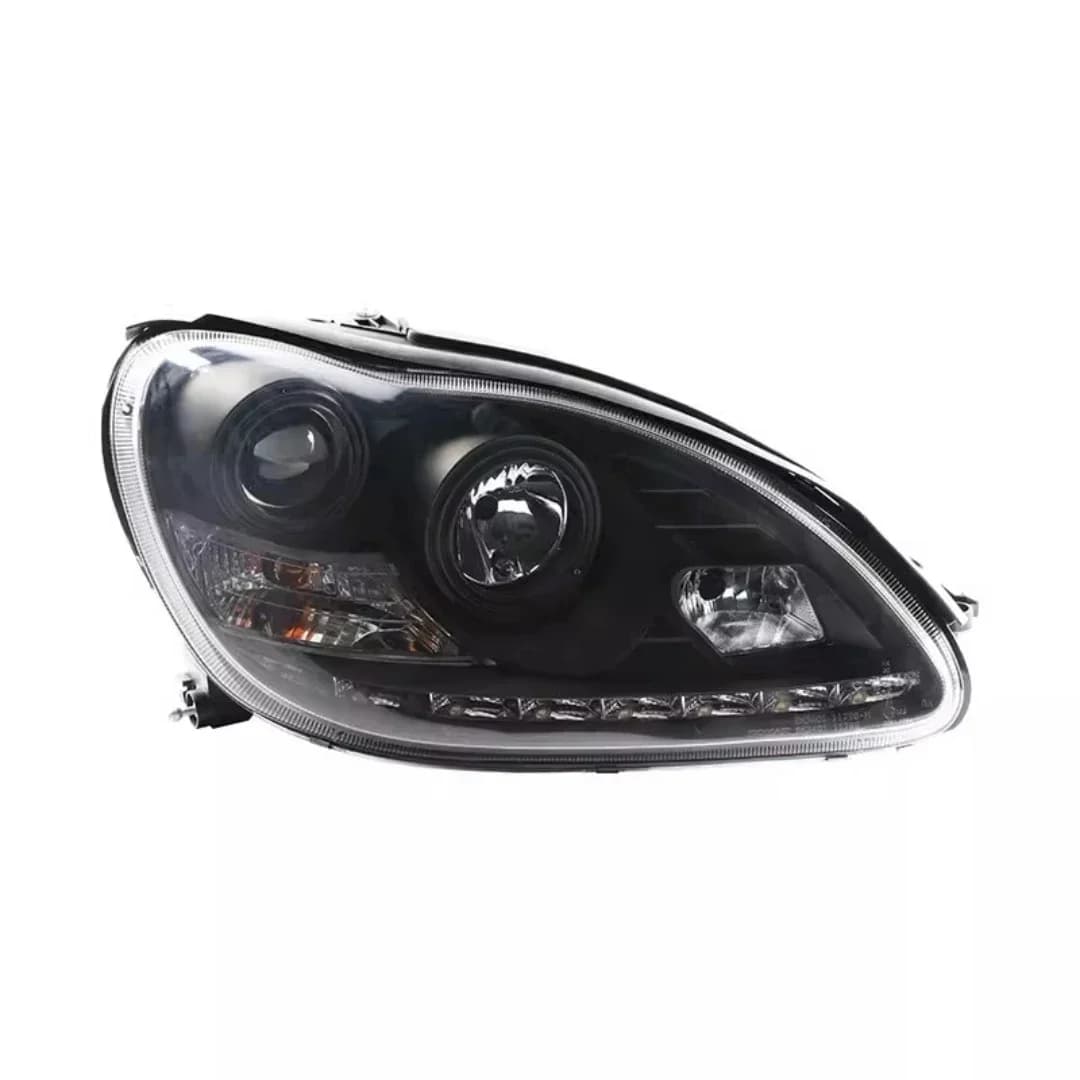 Faro alogeno a LED per Mercedes-Benz Classe S W220 S280 S320 S500 S600 S350 1999-2005 Converti lente Indicatori di direzione Accessori auto