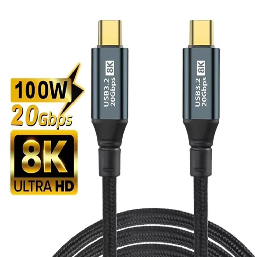Cavo di Prolunga USB C 3.1 Gen 2 Maschio-Femmina 100W PD, 10Gbps 5A per Ricarica Rapida e Trasferimento Dati, Compatibile con Laptop, iPhone 16 17, Samsung, Xiaomi