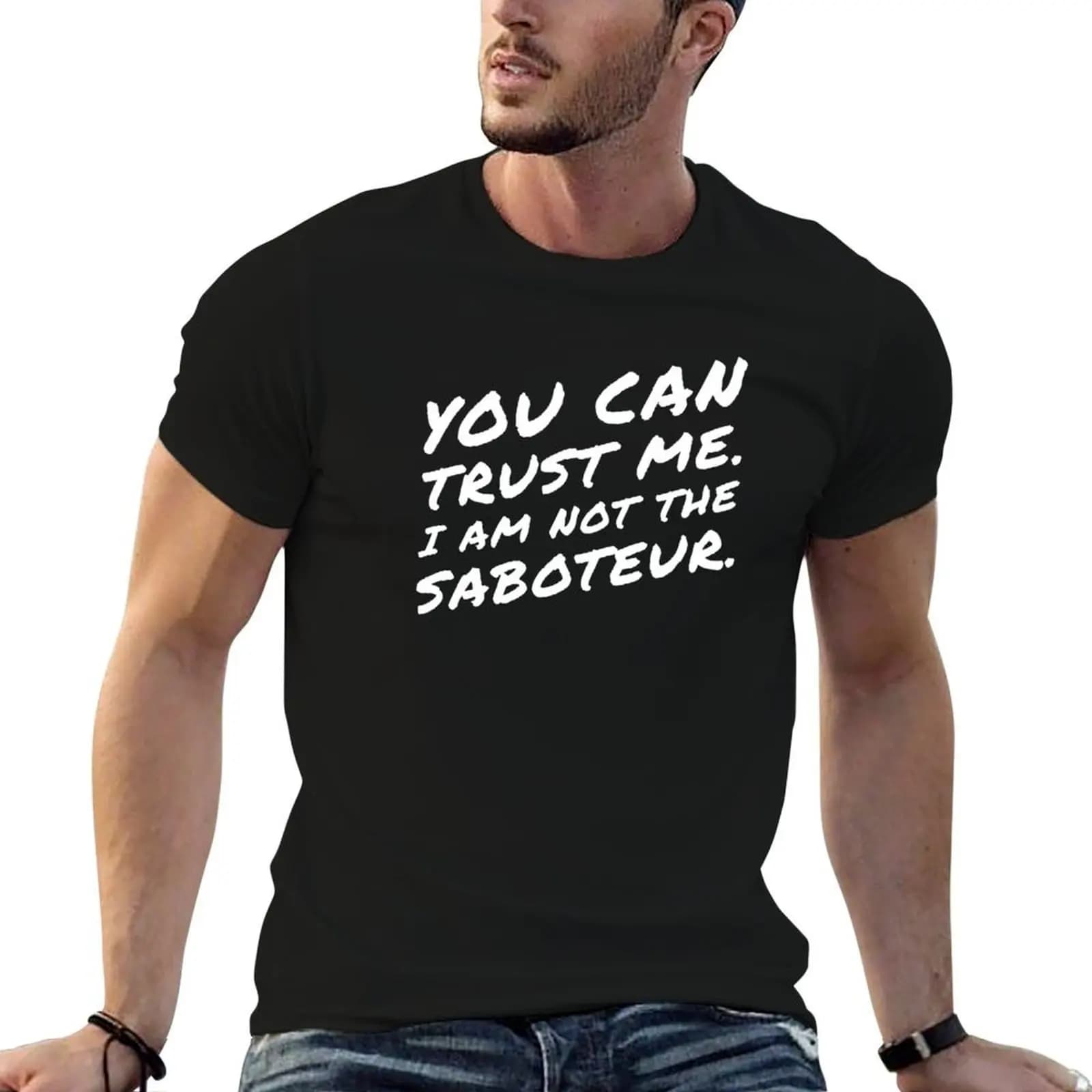 Puoi fidarti di me, non sono il sabotatore - T-shirt per appassionati di giochi da tavolo e Meeples, t-shirt da uomo in cotone morbido