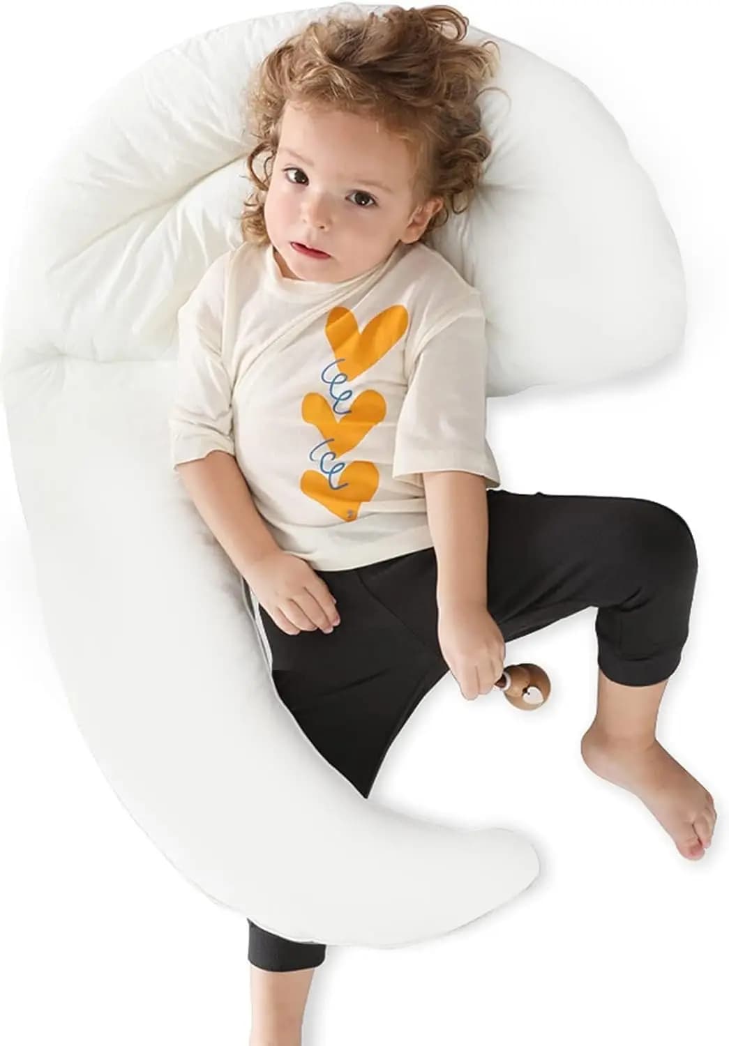 Moon Shape Bearing for Children, 34x27 Inches, Soft Abbrace Bearing with 100% Natural Cotton Washable Lining