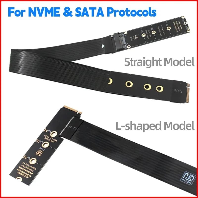 Cavo di prolunga M.2 NVME per scheda grafica SSD M.2 SSD PCI-Express 4.0X4 M Cavo adattatore prolunga chiave per scheda riser unità solida