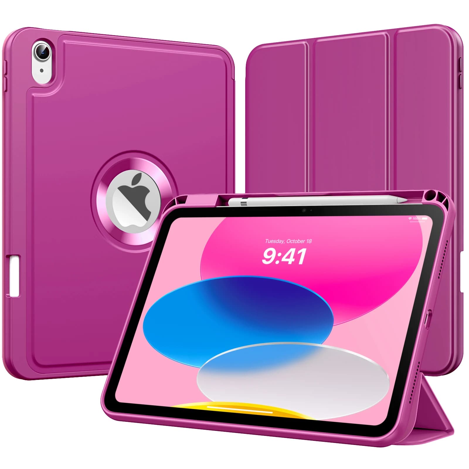 MoKo per iPad (A16) 11a generazione 2025 Custodia da 11 pollici con portapenne Custodia protettiva intelligente a tre ante per iPad 10a 2022