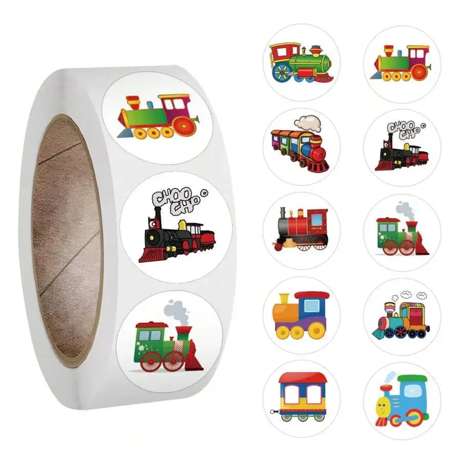 500 adesivi in vinile a forma di trenino, estetici, per scrapbooking, diario, laptop, paraurti
