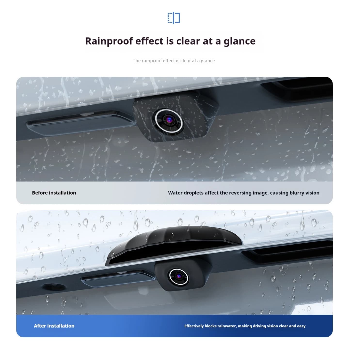 Protezione universale in silicone antipioggia per telecamera posteriore auto, copertura impermeabile per telecamera di retromarcia, accessori di protezione auto