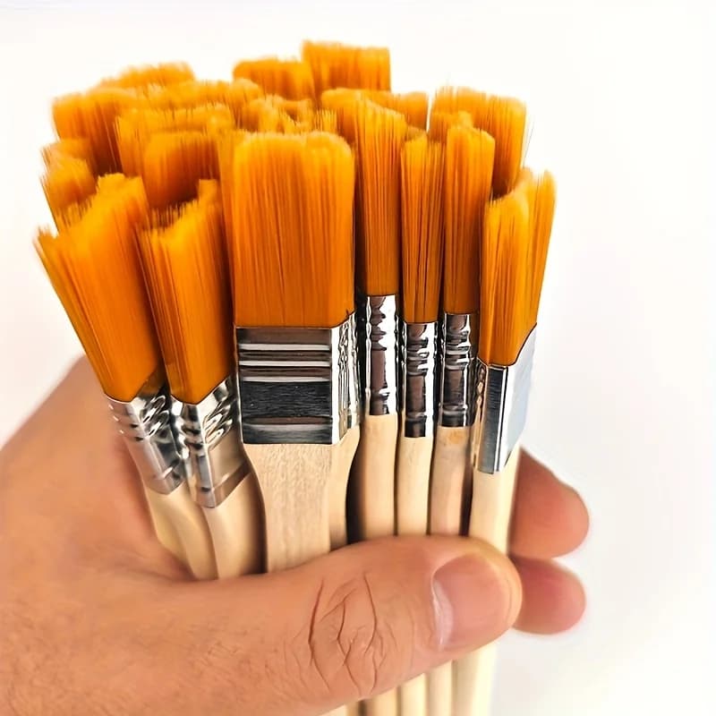 20 pezzi piccoli pennelli per pittura a olio con setole in nylon, pennelli per barbecue grandi, medi e piccoli, pennelli per penna artistica, pennelli in nylon, pennelli per utensili
