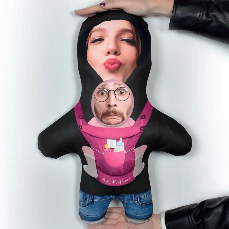Mini mia bambola personalizzata con 2 occhi, regalo per la mamma, camion rosa per ragazzo