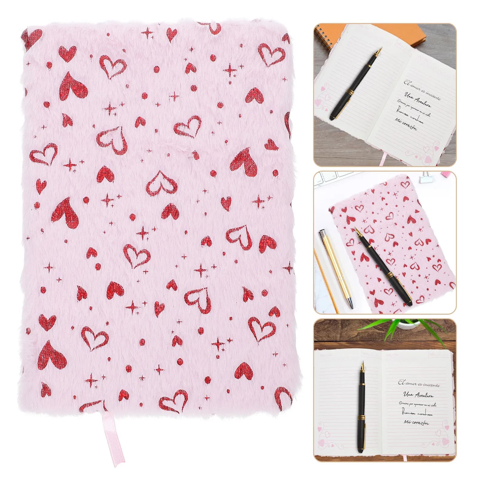 Quaderno con design a cuore, diario di San Valentino, carino taccuino multifunzione, agenda per la pianificazione del lavoro, organizer, libro per appunti