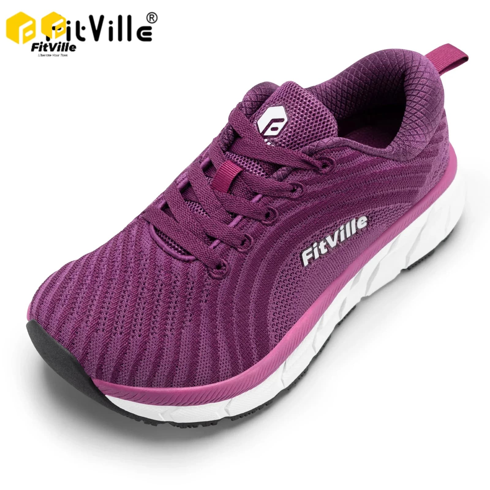 FitVille Women'S Wide Toe Box Shoes Breathable Extra Wide Running Shoe Lightweight For Swollen Feet With Cushioned Relief Pain