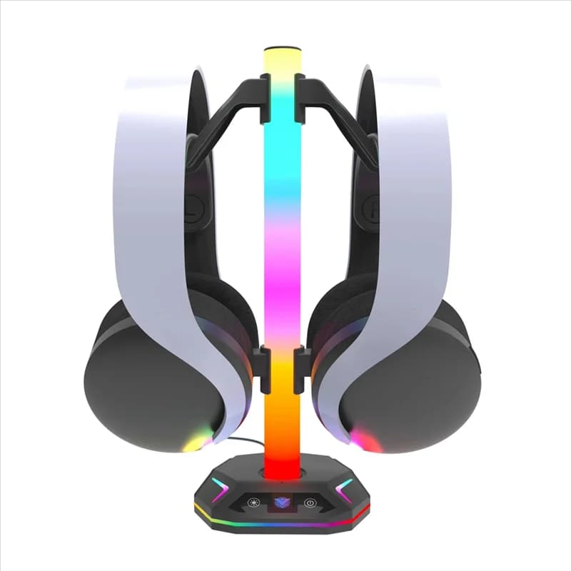 DIGIT-Gaming RGB Supporto per cuffie per Playstation5 Supporto per controller Gancio per auricolari per gamer desktop PS4 PS5 Gamepad