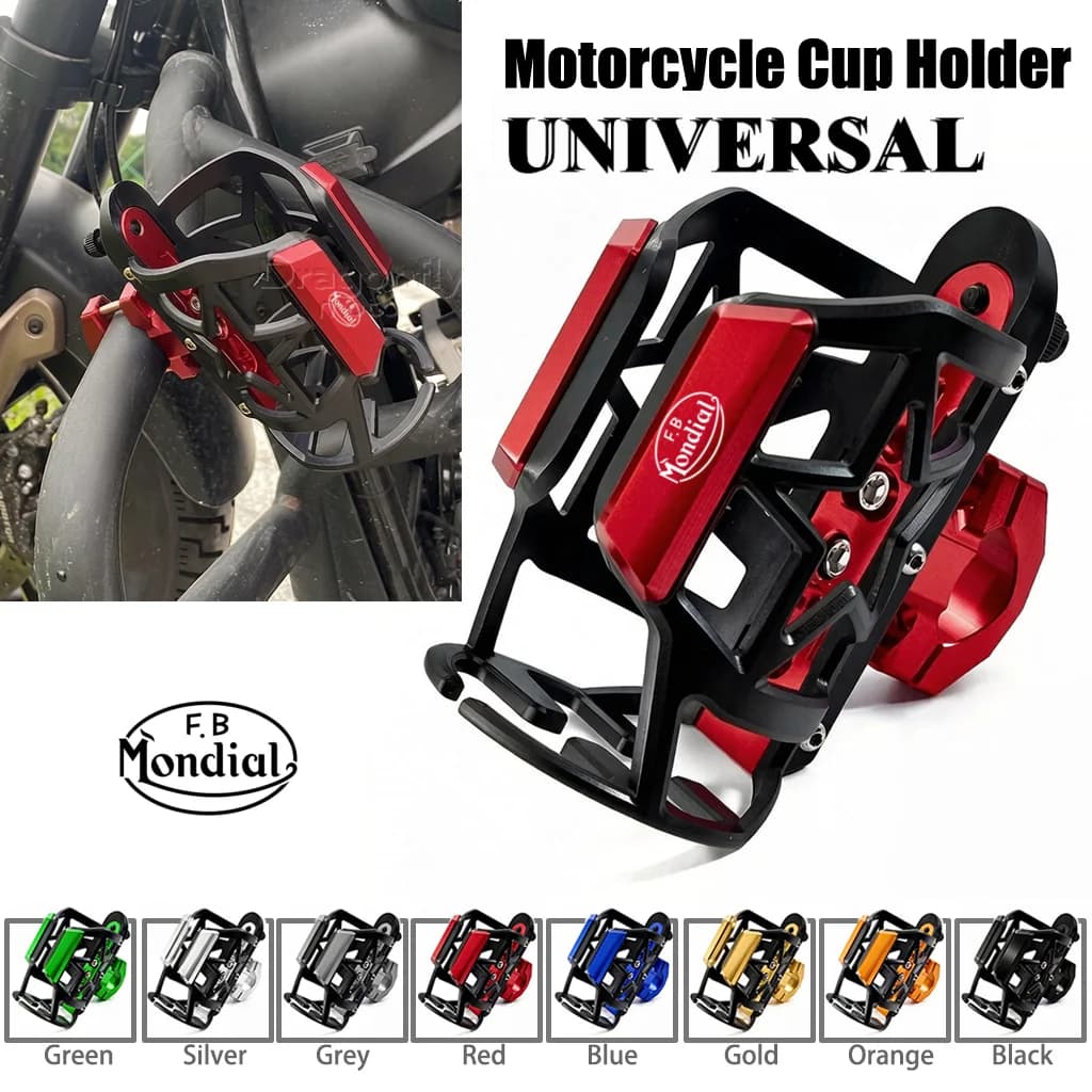 Portabicchieri per Moto FB Mondial Flat Track HPS 125 300 Hipster Imola SMT SMX 125 Enduro Motard - Portabottiglie per Bevande/Acqua