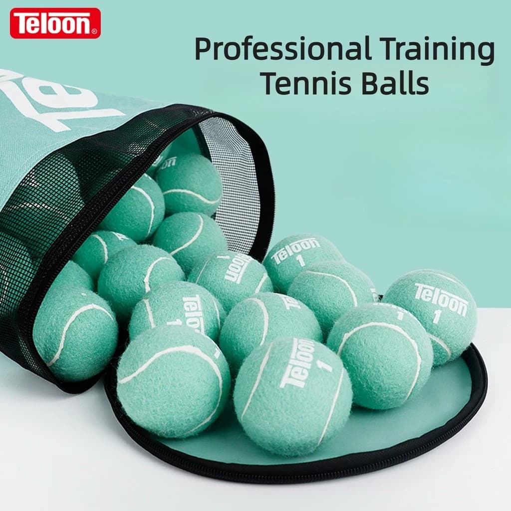 Teloon Green Tennis Balls,Designed for Professional Competition and Training with No Pressure,Feature High Elasticity.