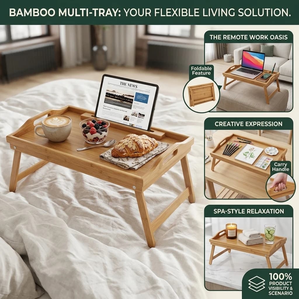 50cm Computer Desk Window Table Foldable Laptop Stand Breakfast Plate Bed Tray Cozy Bedside Bay Room Desks Bedroom Furniture