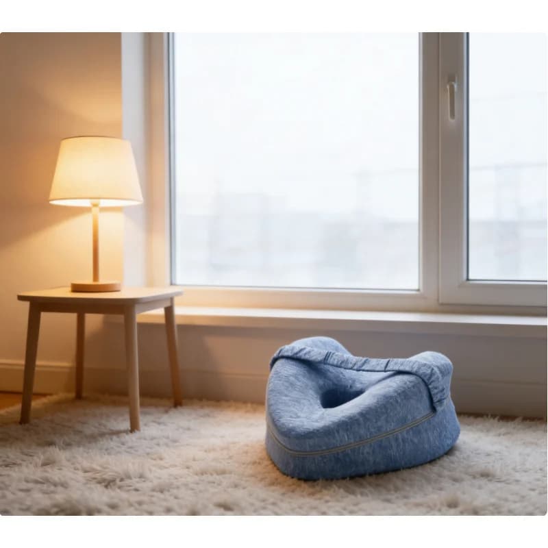 Cuscino Ortopedico in Memory Foam per Ginocchia e Gambe, Supporto per Dormire sul Fianco, Allevia il Dolore all'Anca, Schiena e Sciatica, per Letto e Divano