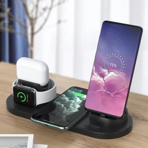 Support for Phone, Smartwatch and Audience – Universal Wireless Stand 6-in-1