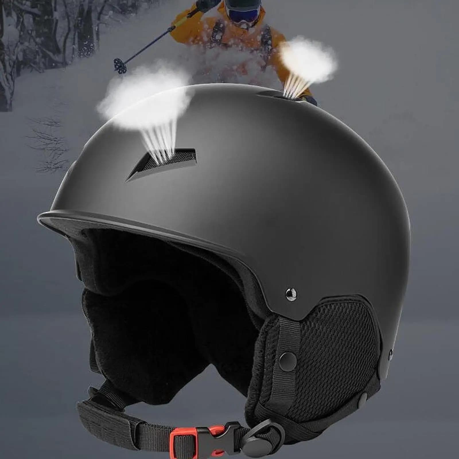 Protective Helmet for Snowboard with Ventilation and Paraorecchie Padded for Cycling and Skiing Open