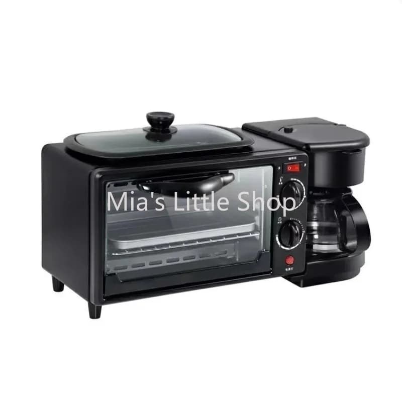 3 in 1 Multifunctional Breakfast Maker 110V 220V Toaster Oven Combo Mini Coffee Machine