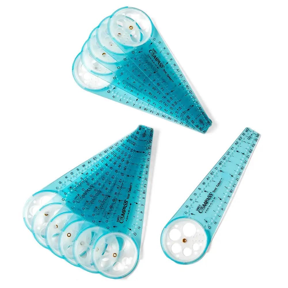 Set di Compassi Matematici Sicuri per Disegno Geometrico, Strumento Blu da 10 Pollici per Bambini e Forniture Scolastiche (Confezione da 12)