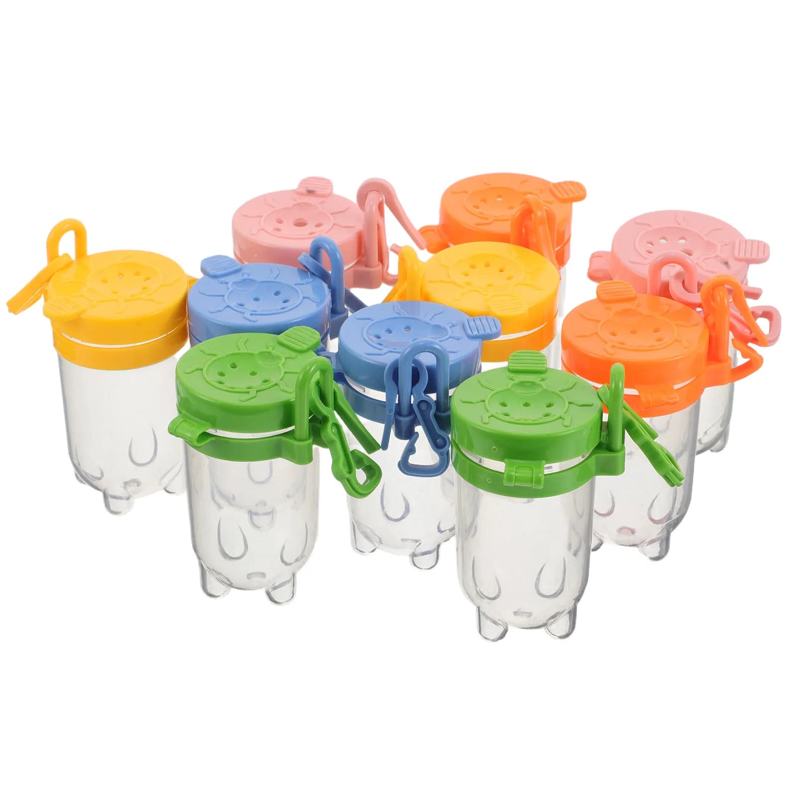 Set di 10 Scatole per l'Osservazione degli Insetti, Contenitori Trasparenti Portatili con Coperchio Ribaltabile per Esplorazione e Raccolta di Esemplari