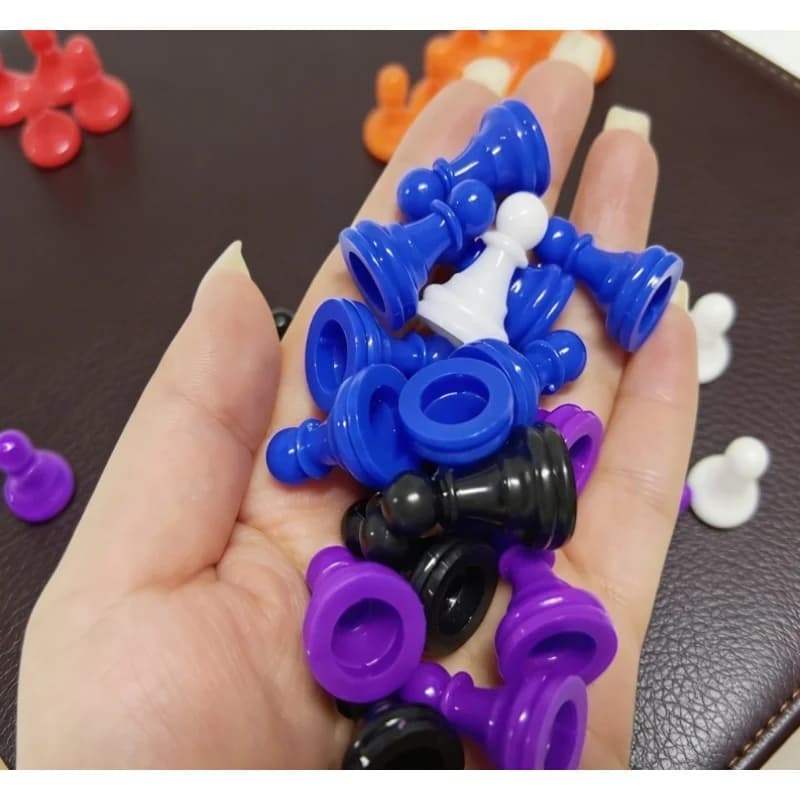 50 Pezzi di Scacchi in Plastica per Giochi da Tavolo, Pacchetto Supplementare, Componenti, Marcatori da Tavolo, Artigianato, Dama in Plastica Cava