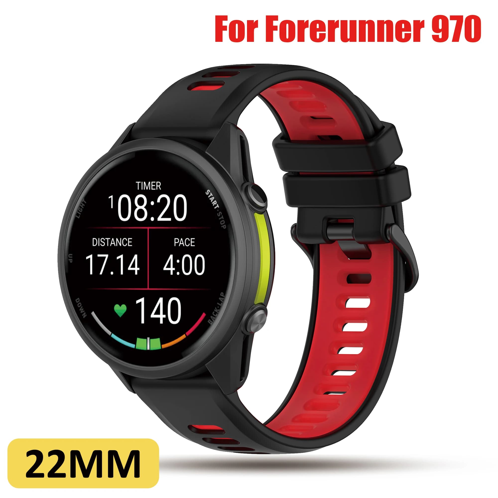 Cinturino in silicone da 22 mm per Garmin Forerunner 970 965 745 cinturino Smart Watch braccialetto per GARMIN Forerunner 955 945 cinturino Correa
