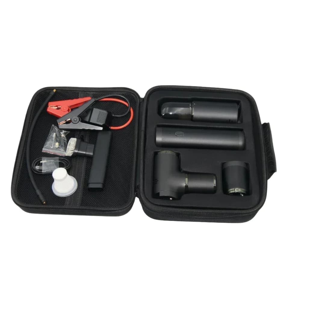 Best Seller Primo kit combinato per avviamento di emergenza per auto portatile 12V 10000mAh con compressore d'aria Aspirapolvere Torcia elettrica e Power Bank Fo